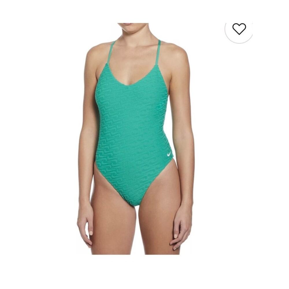 Nike Terry medium v neck y back one piece swimsuit SW2 3414